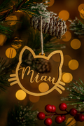Adorno de Navidad Personalizado en Madera - Gatete