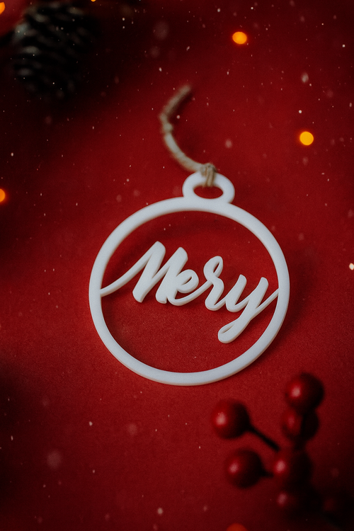 Adorno de Navidad Personalizado Blanco