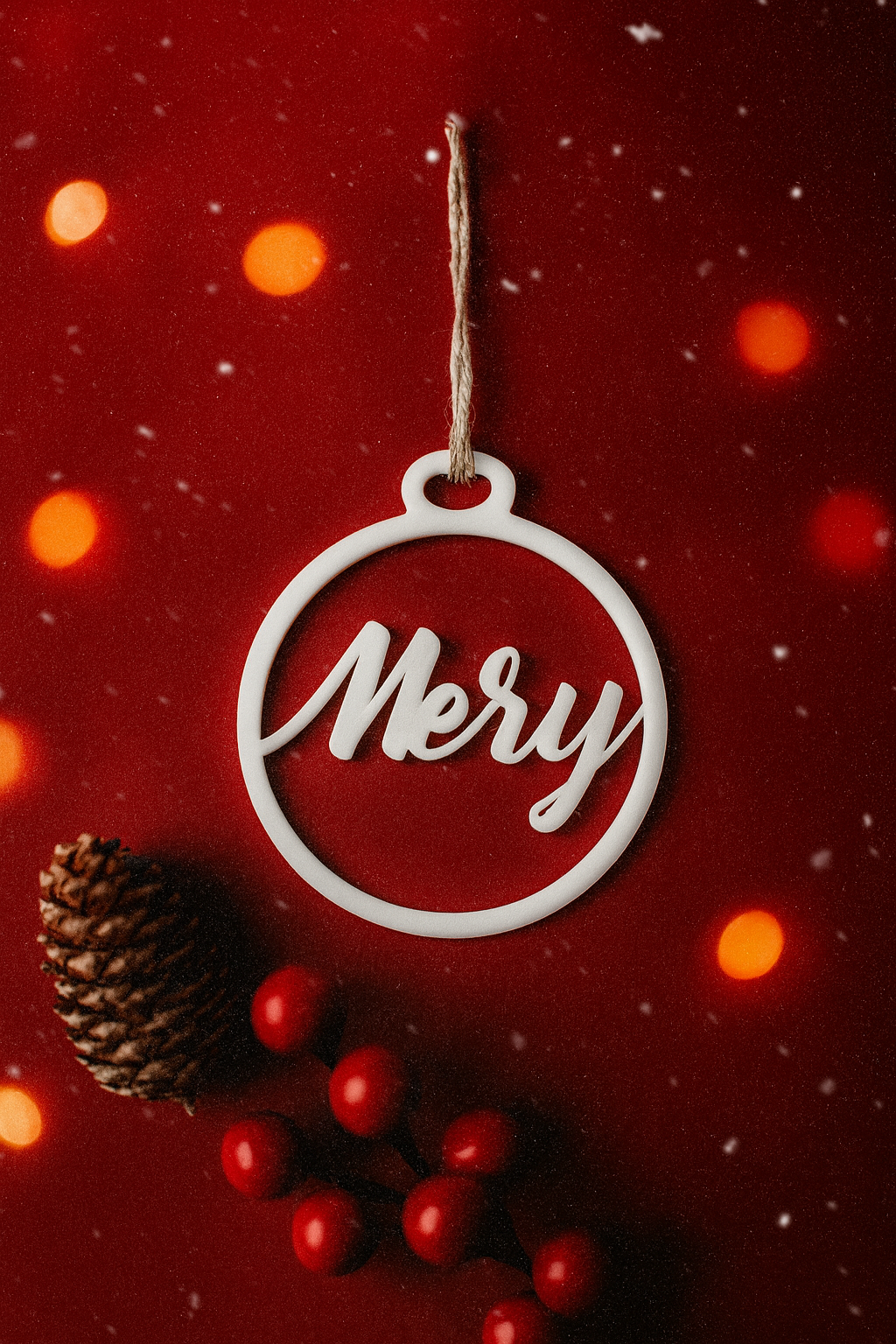 Adorno de Navidad Personalizado Blanco